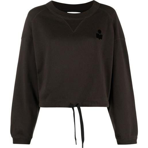 MARANT ÉTOILE felpa margo con stampa - nero