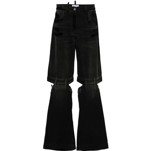 The Attico jeans lunghi a gamba ampia - nero