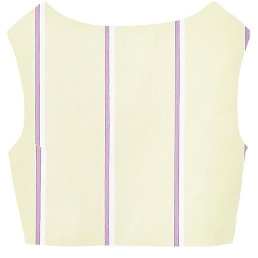 DESTREE top crop richard a righe - giallo