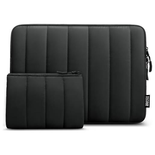 BDLDCE Borsa Per PC Portatile 13 Pollici, Tracolla Unisex, Impermeabile, Con Scomparti, Colore Nero - 2