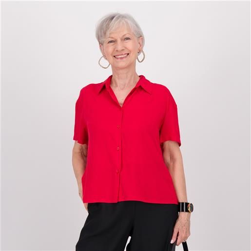 Olly Doo camicia in mussola di viscosa in tinta unita