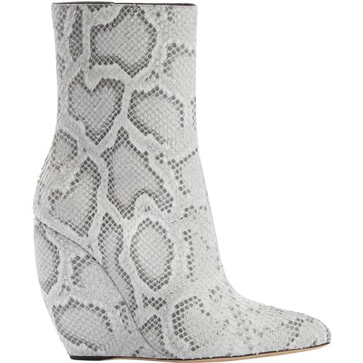 Giuseppe Zanotti stivali ginnyfer bootie con zeppa 105mm - grigio