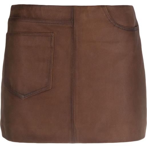 Manokhi minigonna a vita bassa - marrone