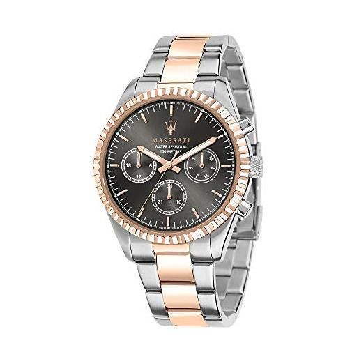 Maserati Orologio Uomo Competizione R8873600009 – Cronografo Quarzo, Cassa 43mm In Acciaio E Ceramica, Quadrante Blu - 3
