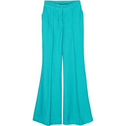 Elie Saab pantaloni svasati champagne - blu