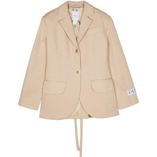 Patou blazer con lacci - toni neutri