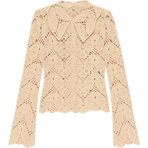 By Malene Birger top gwenevere all'uncinetto - toni neutri
