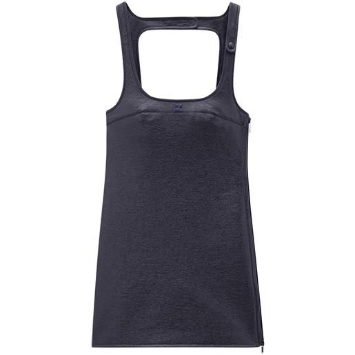 Courrèges abito corto reedition in vinile - blu