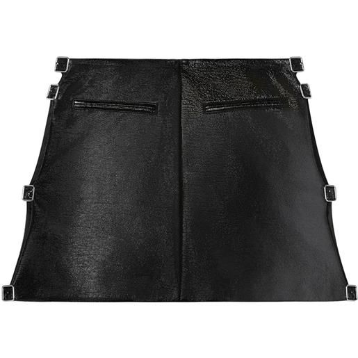 Courrèges minigonna con fibbia - nero