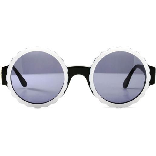 CHANEL Pre-Owned - occhiali da sole cc tondi 1990 - unisex - acetato - taglia unica - nero