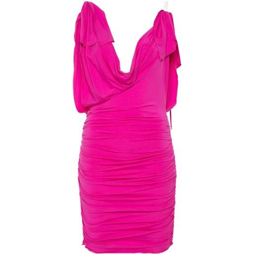 The Attico abito corto drappeggiato - rosa