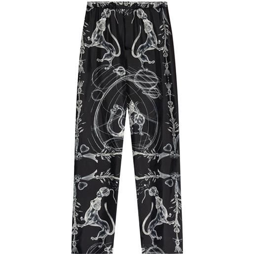 Fabiana Filippi pantaloni con stampa astratta - nero