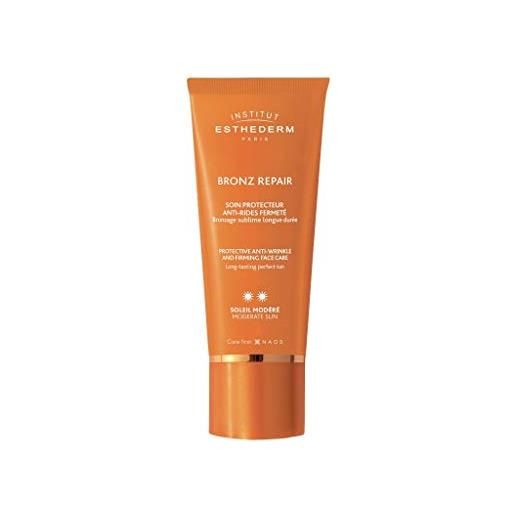 INSTITUT ESTHEDERM PARIS institut esthederm - bronz repair soin protecteur uva/uvb rassodante antirughe - crema solare abbronzante - preserva la giovinezza della pelle - sole moderato - tubetto 50 ml