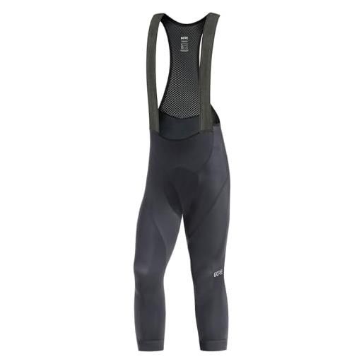 GORE WEAR c3 salopette a 3/4 da ciclismo con fondello per uomo, xxl, nero