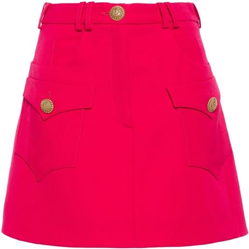 Balmain minigonna con bottoni incisi - rosa