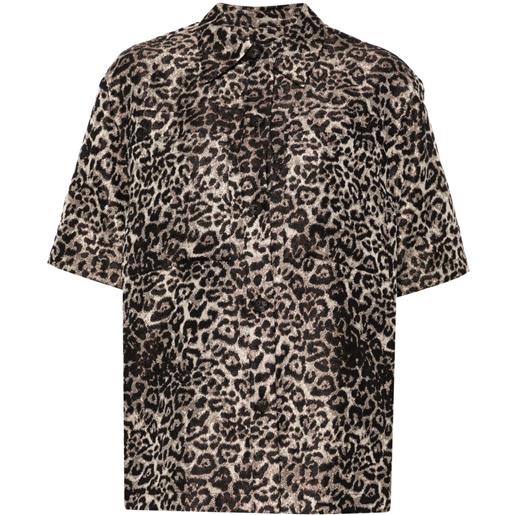 AllSaints camicia jemi leppo jacquard - nero