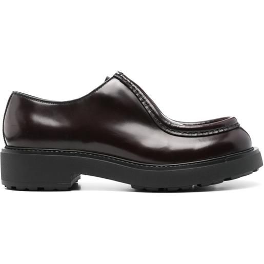 Prada derby con effetto spazzolato - rosso