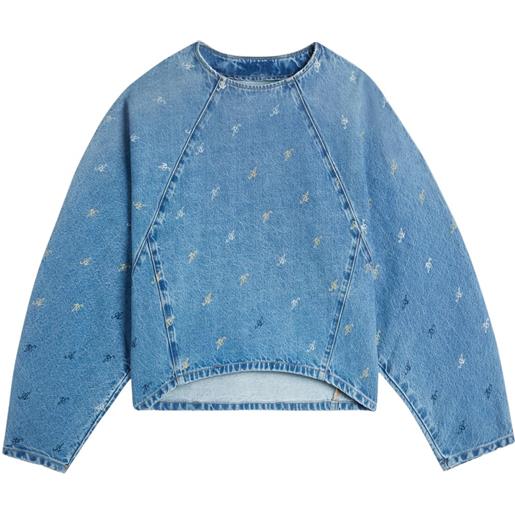 Axel Arigato top daisy script a denim - blu