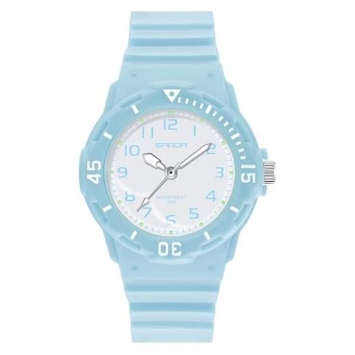 RORIOS orologio coppia quarzo orologio da polso uomo donna orologio minimalista casual orologio moda resina orologio luminosi analogico per ragazze blu a