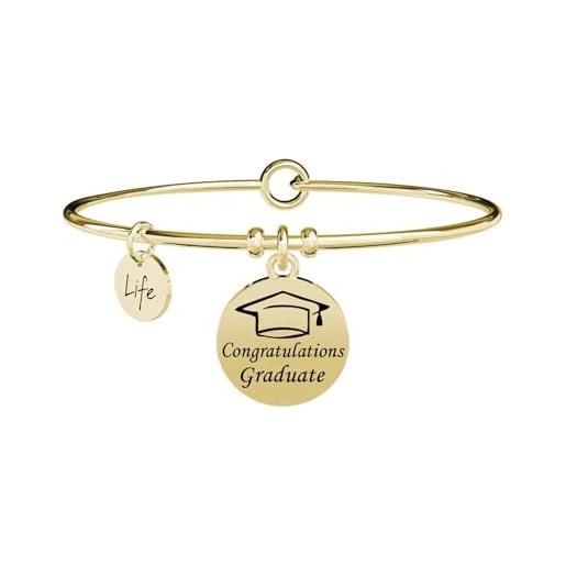 Bracciale Laurea In Acciaio Inox Regolabile: Ispirazione 'Never Give Up' Per Neolaureate - 4