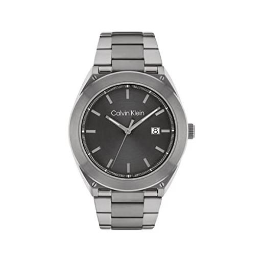 Calvin Klein orologio analogico al quarzo da uomo con cinturino in acciaio inossidabile grigio - 25200197