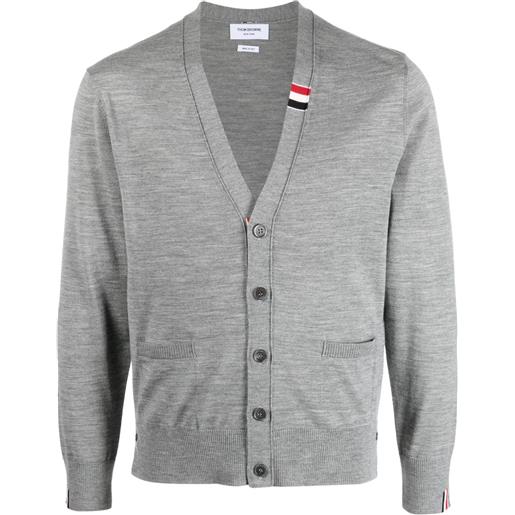 Thom Browne cardigan con bottoni - grigio