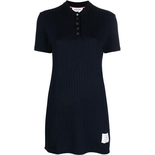 Thom Browne abito corto a quadri jacquard - blu