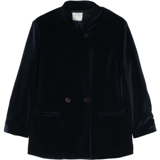Forte Forte blazer doppiopetto a coste - blu
