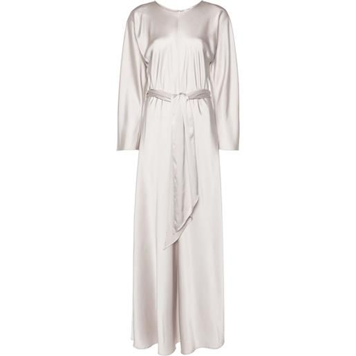 Forte Forte abito lungo con cintura - toni neutri