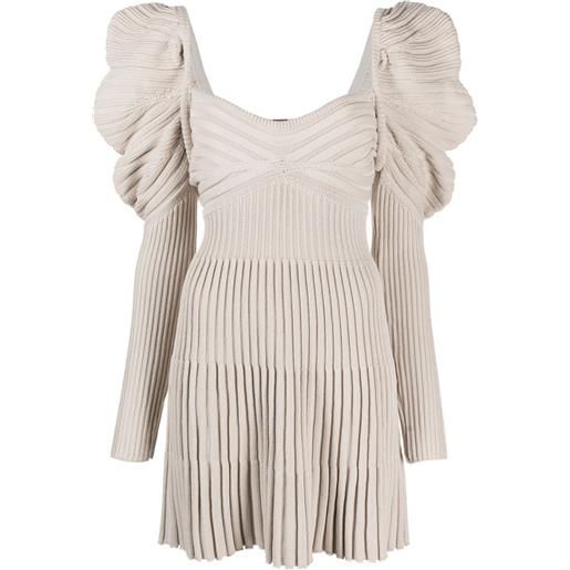 Cult Gaia abito corto a coste - toni neutri