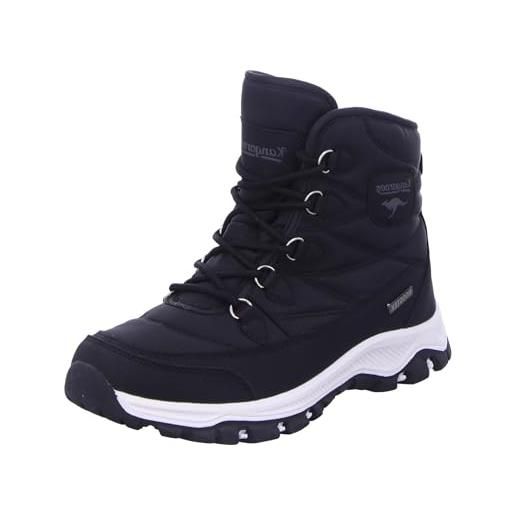 KangaROOS k-fw bonnie, stivali da neve donna, jet black white, 42 eu