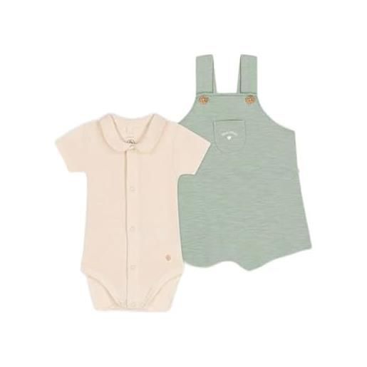 Petit Bateau a09mp salopette, erbier, 6 mesi unisex-bimbi