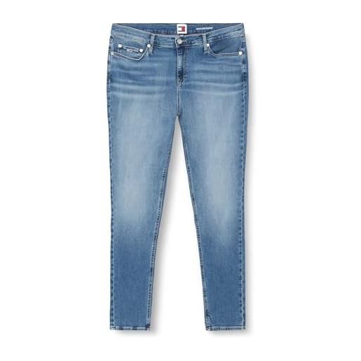 Tommy Jeans donna jeans nora skinny fit, blu (denim medium), 26w/28l