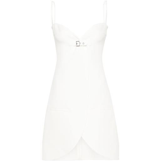 Courrèges abito corto ellipse sartoriale - bianco