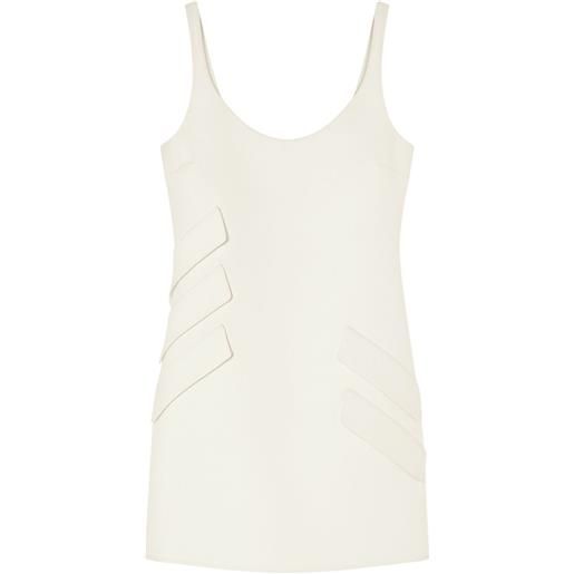 Versace abito corto con collo ampio - bianco