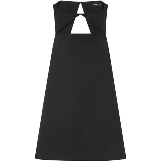 Versace abito corto smanicato - nero