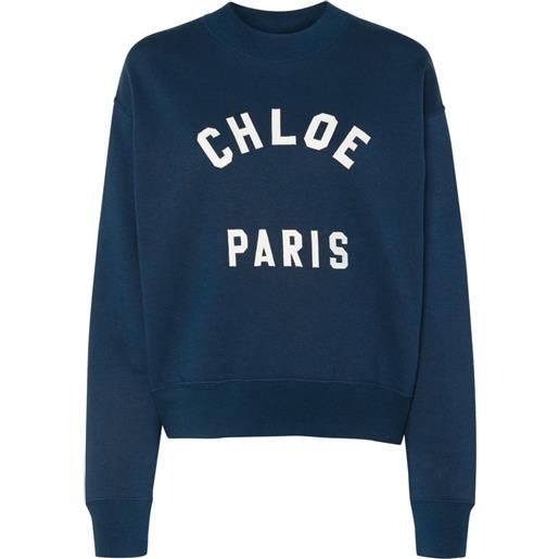 Chloé felpa con applicazione - blu