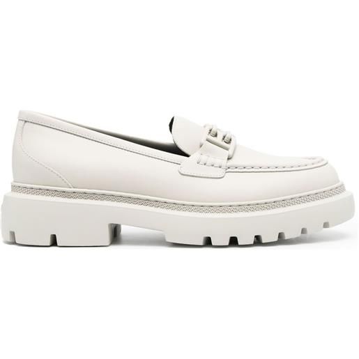 Bally mocassini con placca logo - toni neutri
