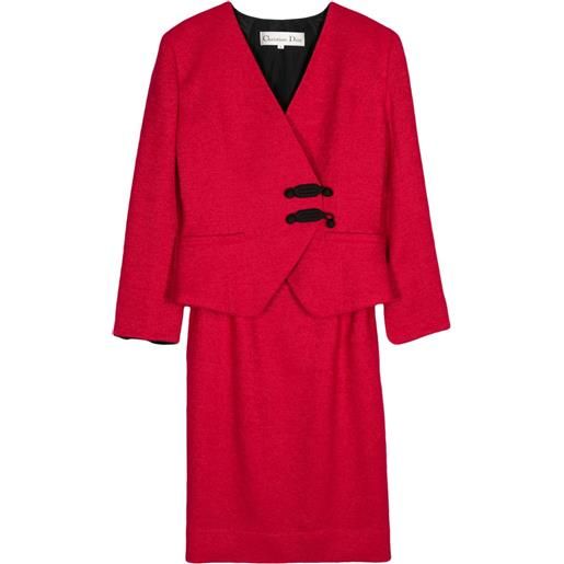 Christian Dior Pre-Owned - tailleur con gonna - donna - lana/poliestere - taglia unica - rosso