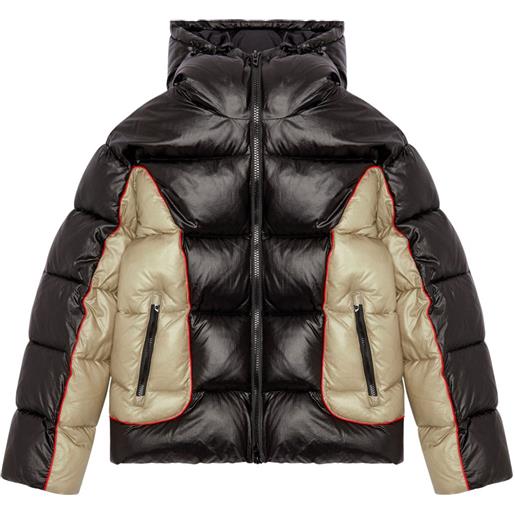 Diesel piumino w-ostend con inserti - nero