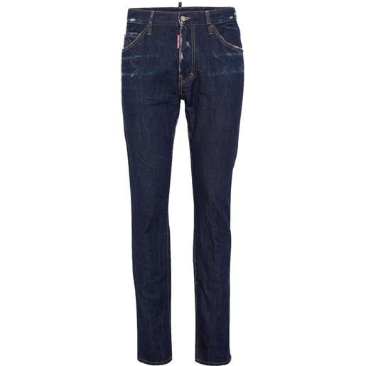 DSQUARED2 jeans skinny a vita media - blu
