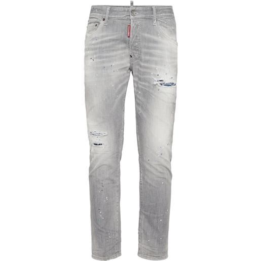 DSQUARED2 jeans con effetto vissuto - grigio