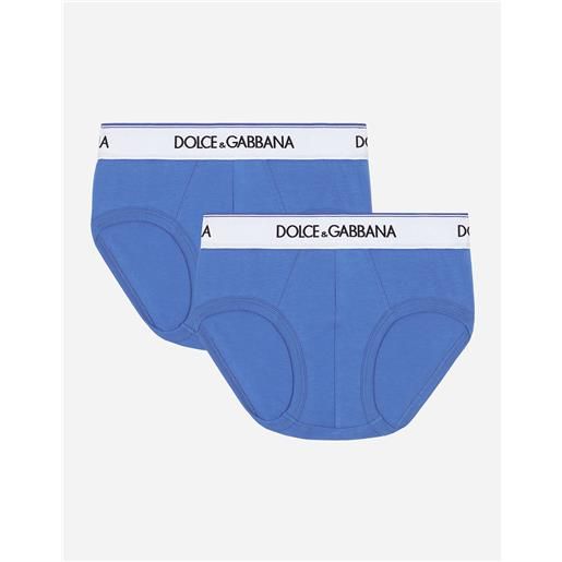 Dolce & Gabbana bi-pack slip in jersey con elastico logato