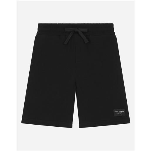 Dolce & Gabbana bermuda in jersey con placca logata