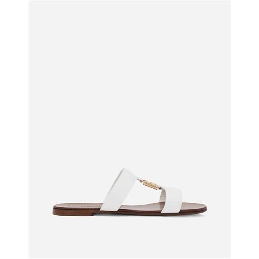 Dolce & Gabbana ciabatta in pelle di vitello con logo dg