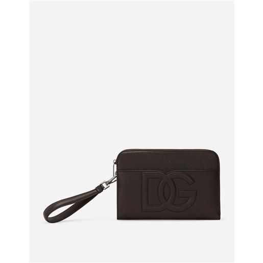 Dolce & Gabbana pouch media in pelle di cervo