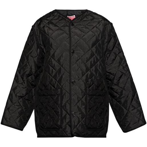 Kenzo piumino con applicazione logo - nero