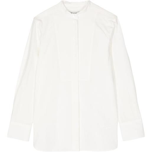 Maison Kitsuné camicia senza colletto - bianco