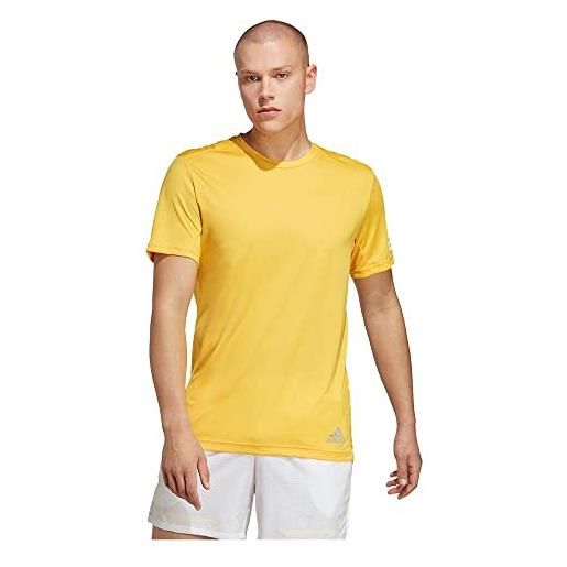 adidas uomo run it tee, bold gold, xs