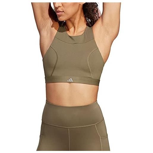 adidas running sostegno medio reggisena sportivi, black/white, xs